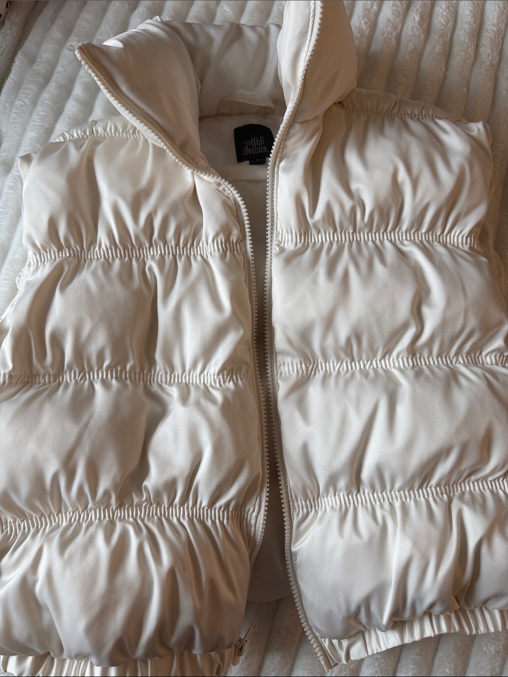 wild fable Cream Quilted Puffer Vest